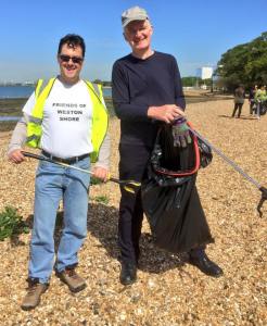 Adam and Robin from Friends of Weston Shore